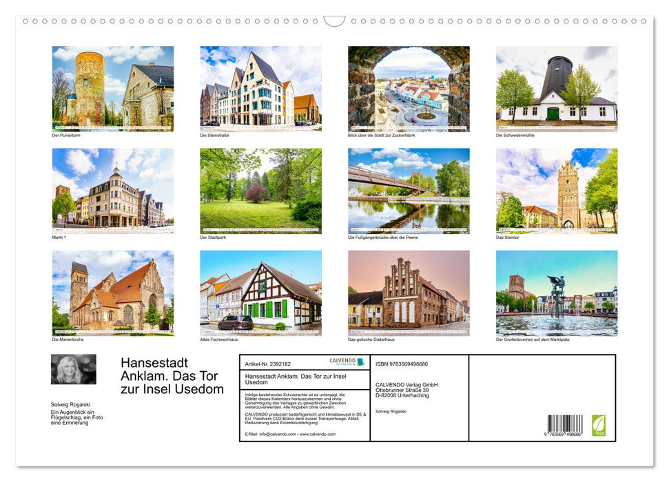 Hansestadt Anklam. Das Tor zur Insel Usedom (CALVENDO Wandkalender 2027)