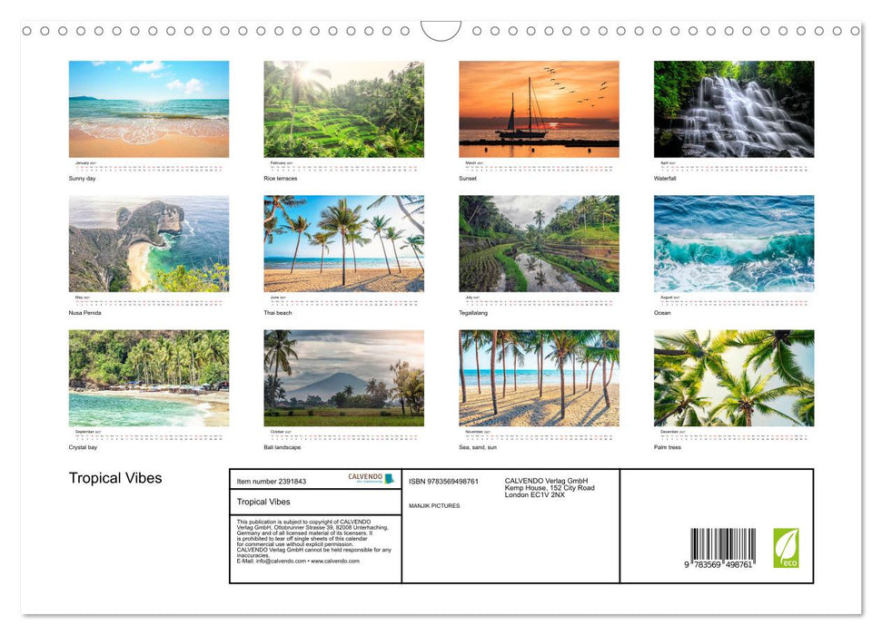 Tropical Vibes (CALVENDO Monthly Calendar 2027)