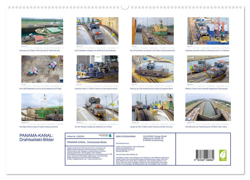 PANAMA-KANAL: Drahtseilakt-Bilder (CALVENDO Wandkalender 2027)