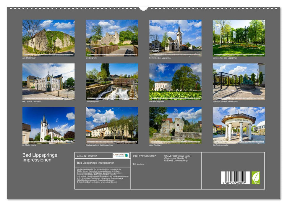 Bad Lippspringe Impressionen (CALVENDO Wandkalender 2027)