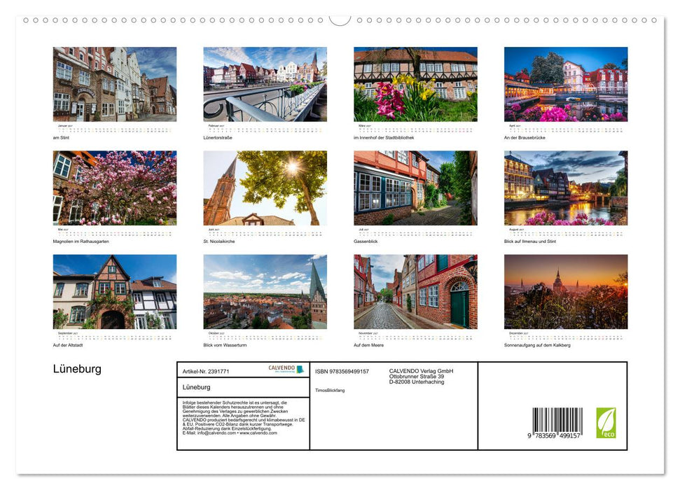 Lüneburg (CALVENDO Premium Wandkalender 2027)