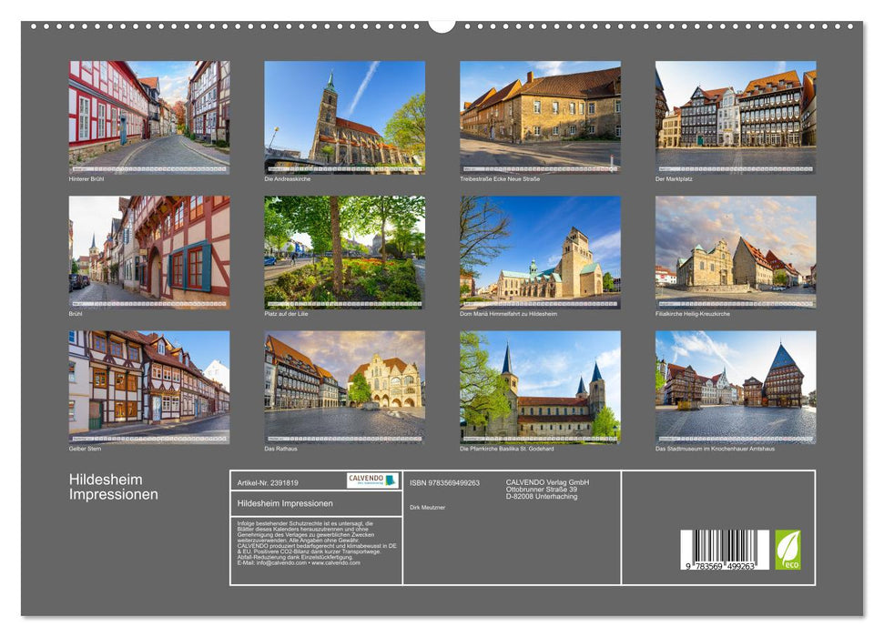 Hildesheim Impressionen (CALVENDO Premium Wandkalender 2027)