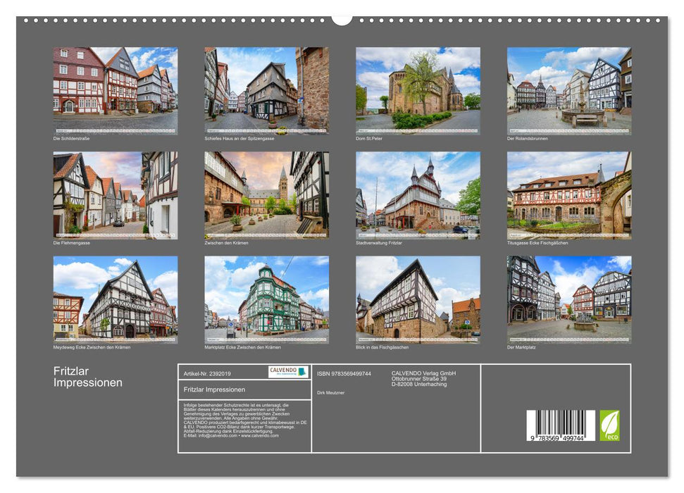 Fritzlar Impressionen (CALVENDO Wandkalender 2027)