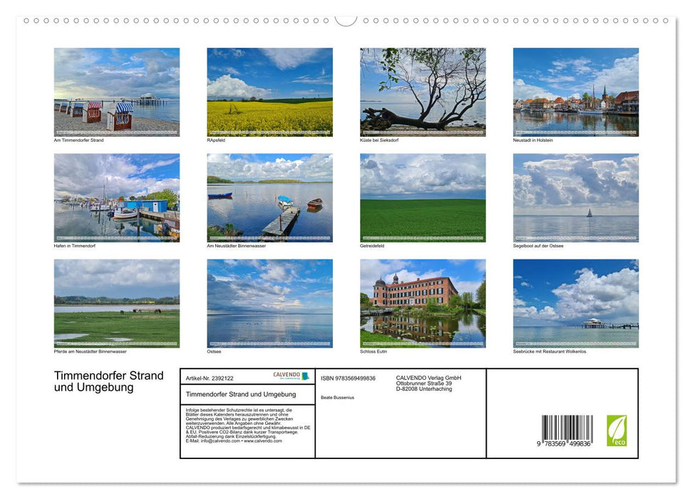 Timmendorfer Strand und Umgebung (CALVENDO Wandkalender 2027)