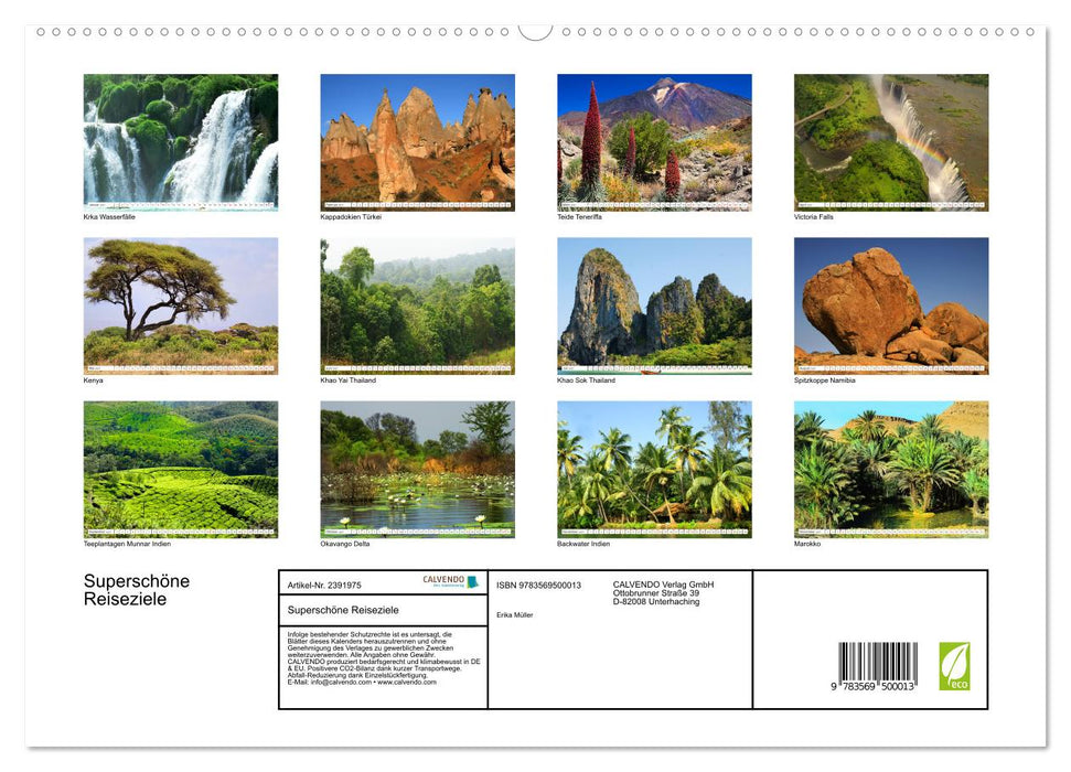Superschöne Reiseziele (CALVENDO Premium Wandkalender 2027)