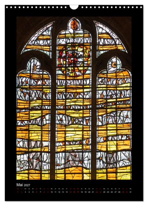 Kirchenfenster - Sakrale Glaskunst (CALVENDO Wandkalender 2027)