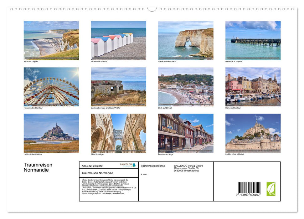 Traumreisen Normandie (CALVENDO Wandkalender 2027)