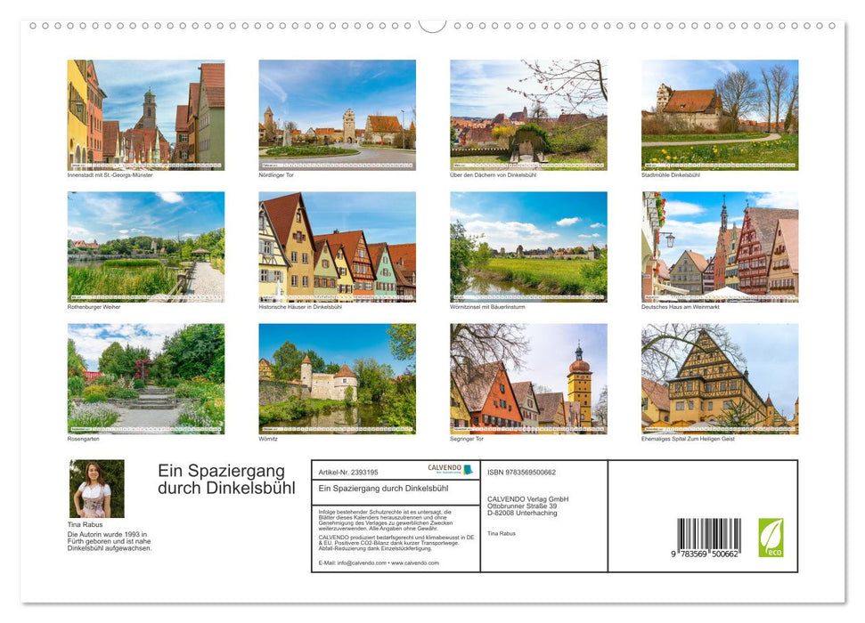 Ein Spaziergang durch Dinkelsbühl (CALVENDO Premium Wandkalender 2027)