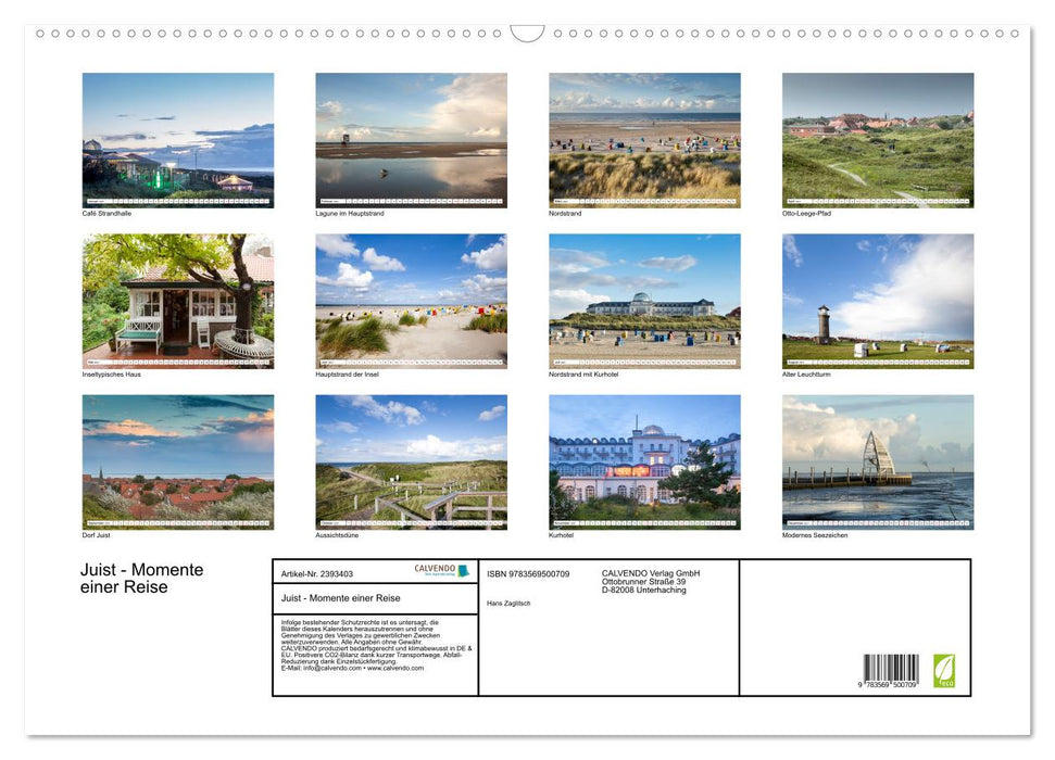 Juist - Momente einer Reise (CALVENDO Wandkalender 2027)