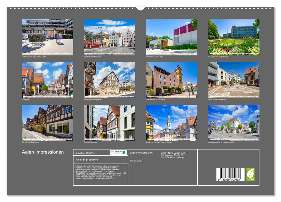 Aalen Impressionen (CALVENDO Premium Wandkalender 2027)