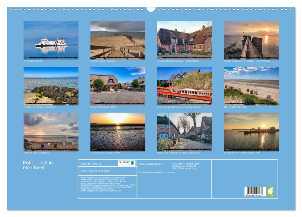 Föhr... liebt in eine Insel (CALVENDO Wandkalender 2027)