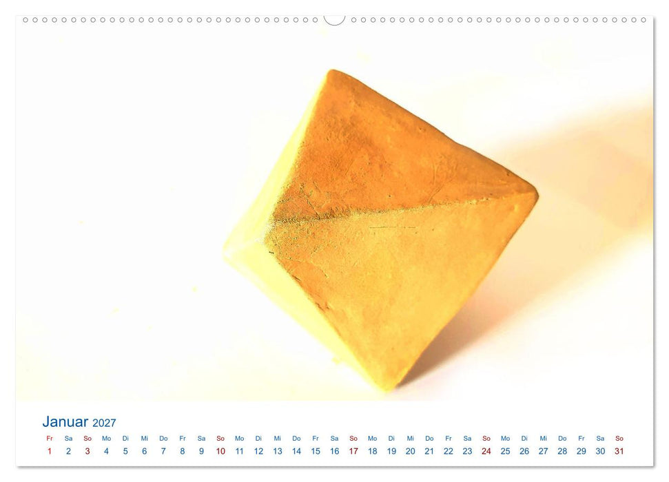 Formvollendete Symmetrie - Die platonischen Körper modelliert mit Ton (CALVENDO Premium Wandkalender 2027)