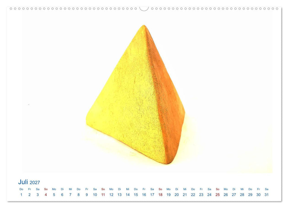 Formvollendete Symmetrie - Die platonischen Körper modelliert mit Ton (CALVENDO Premium Wandkalender 2027)