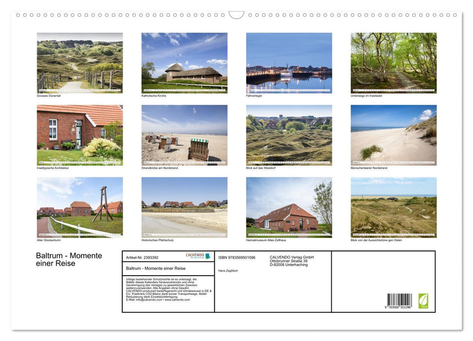 Baltrum - Momente einer Reise (CALVENDO Wandkalender 2027)
