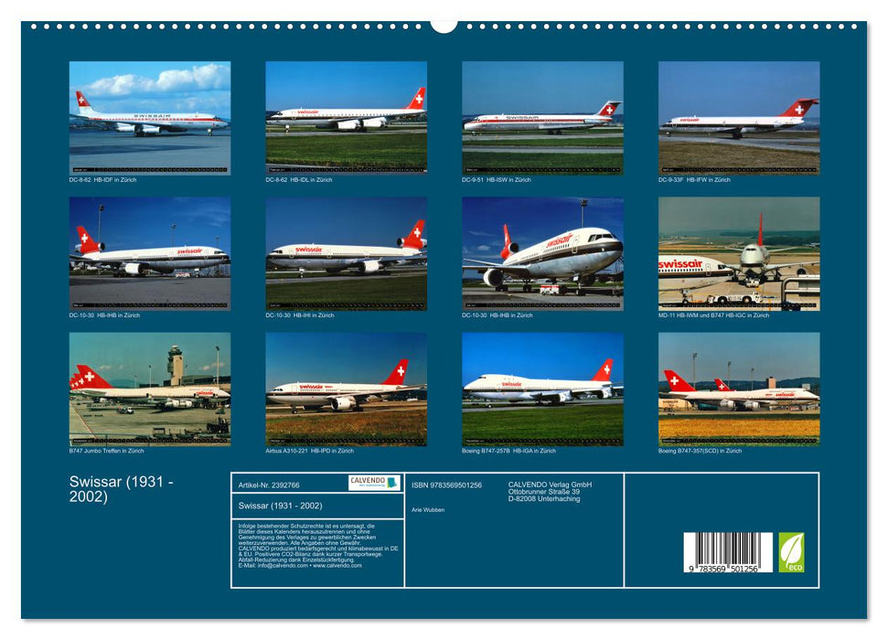 Swissar (1931 - 2002) (CALVENDO Premium Wandkalender 2027)