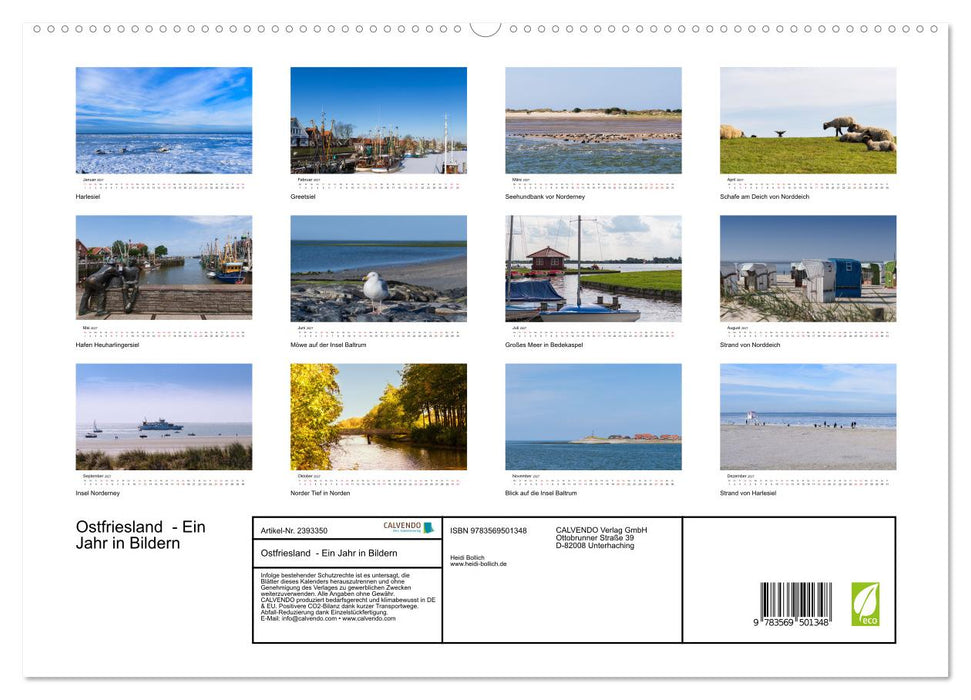 Ostfriesland - Ein Jahr in Bildern (CALVENDO Premium Wandkalender 2027)