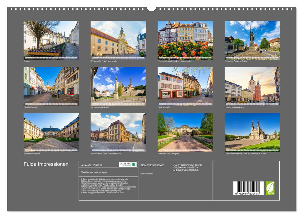 Fulda Impressionen (CALVENDO Premium Wandkalender 2027)