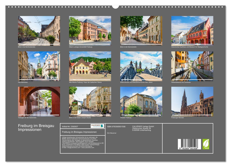 Freiburg im Breisgau Impressionen (CALVENDO Wandkalender 2027)