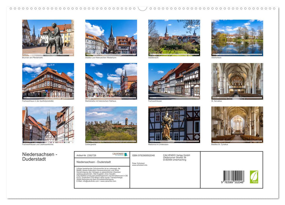 Niedersachsen - Duderstadt (CALVENDO Wandkalender 2027)