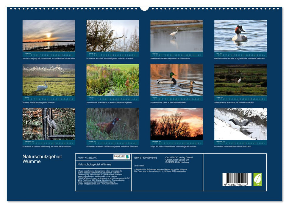 Naturschutzgebiet Wümme (CALVENDO Wandkalender 2027)