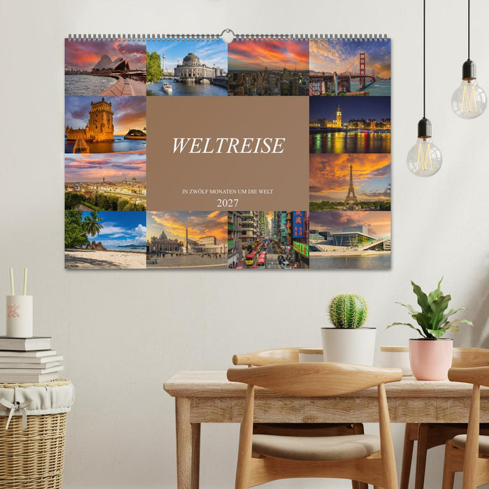 Weltreise - In zwölf Monaten um die Welt (CALVENDO Wandkalender 2027)