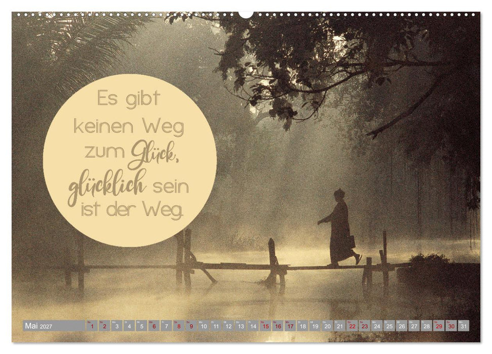 ACHTSAMKEIT - Wege des Glücks (CALVENDO Premium Wandkalender 2027)