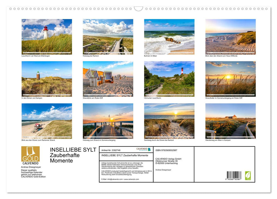 INSELLIEBE SYLT Zauberhafte Momente (CALVENDO Wandkalender 2027)