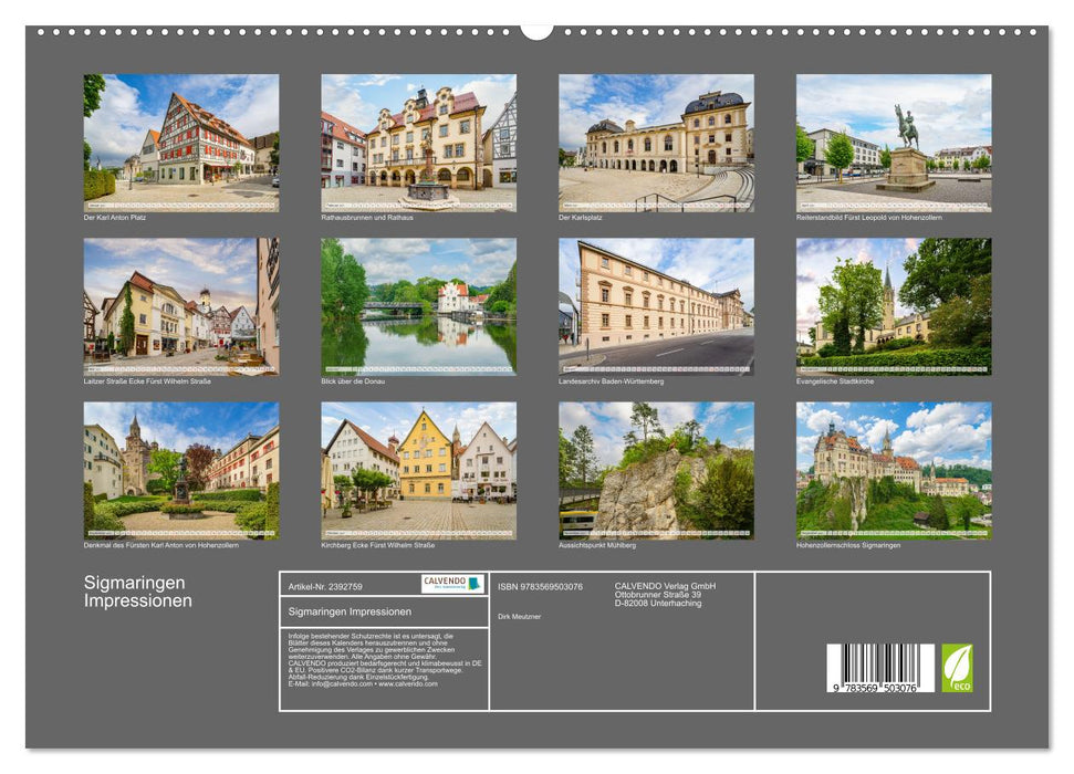Sigmaringen Impressionen (CALVENDO Wandkalender 2027)