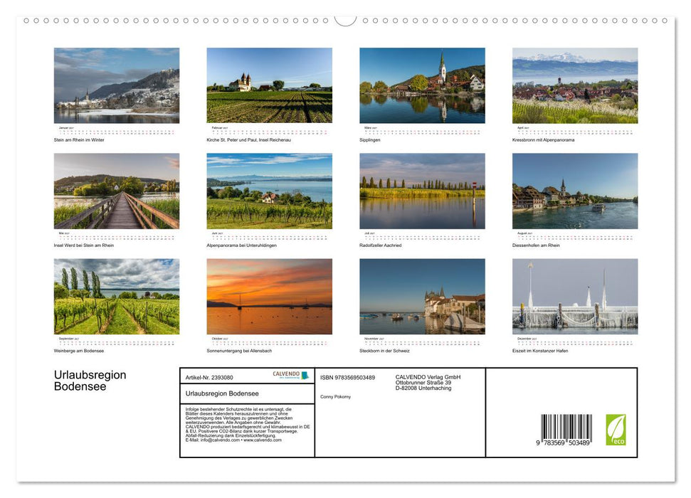 Urlaubsregion Bodensee (CALVENDO Wandkalender 2027)