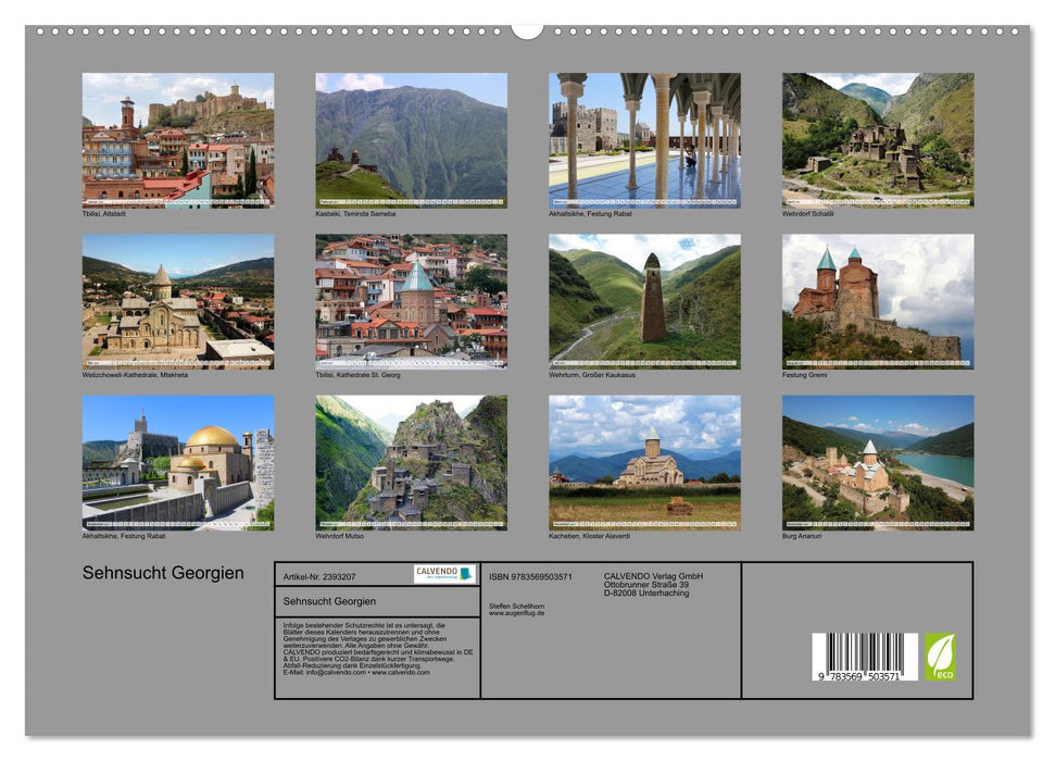 Sehnsucht Georgien (CALVENDO Wandkalender 2027)