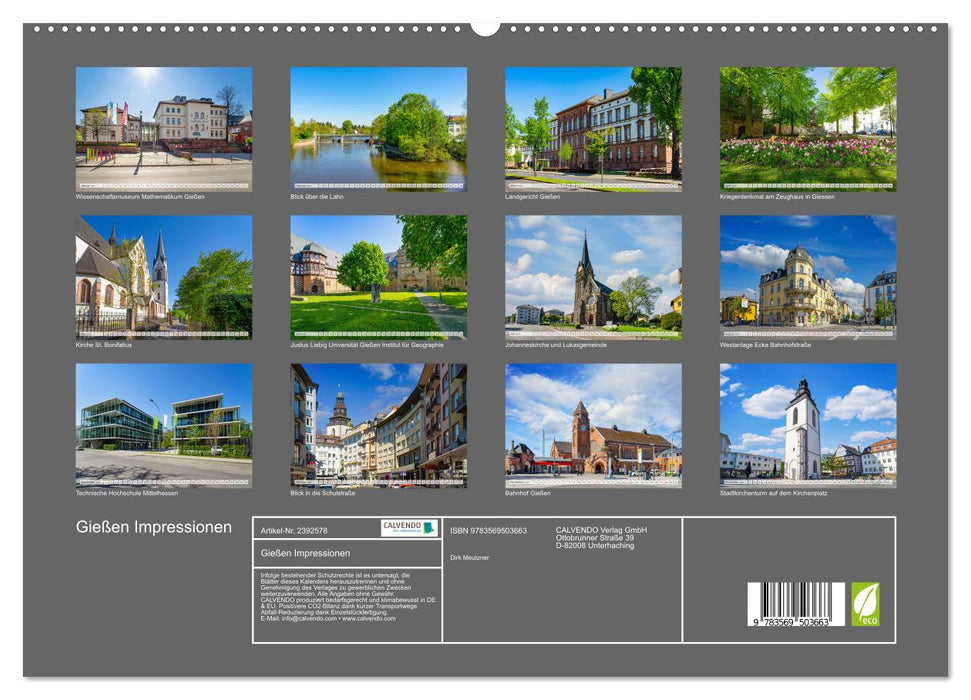 Gießen Impressionen (CALVENDO Wandkalender 2027)