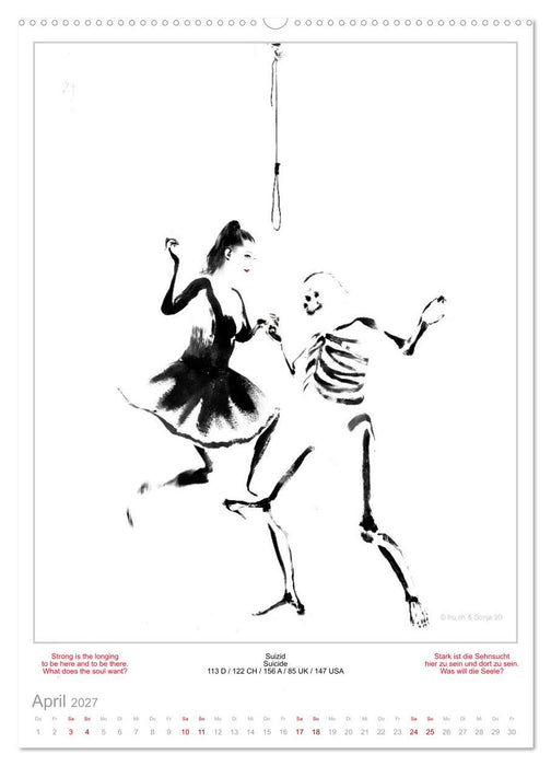 TOTENTANZ HERRENWAHL Haiku Zenga Photo DANCE OF DEATH MEN'S CHOICE (CALVENDO Premium Wandkalender 2027)