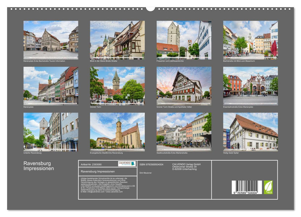 Ravensburg Impressionen (CALVENDO Premium Wandkalender 2027)
