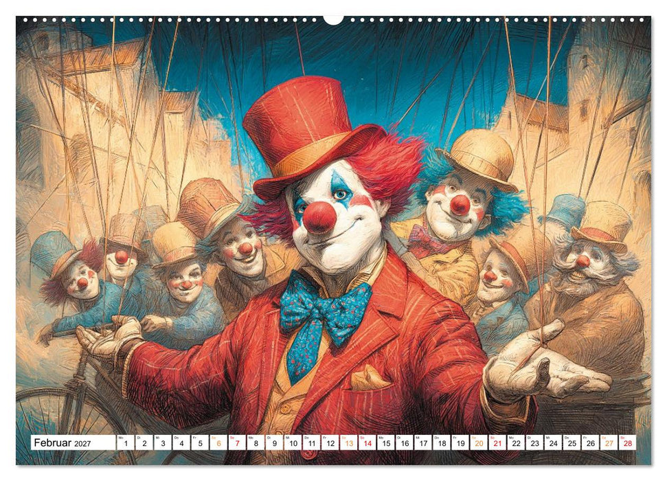 Zwischen Herzklopfen und Humor – Clowns ganz nah (CALVENDO Wandkalender 2027)