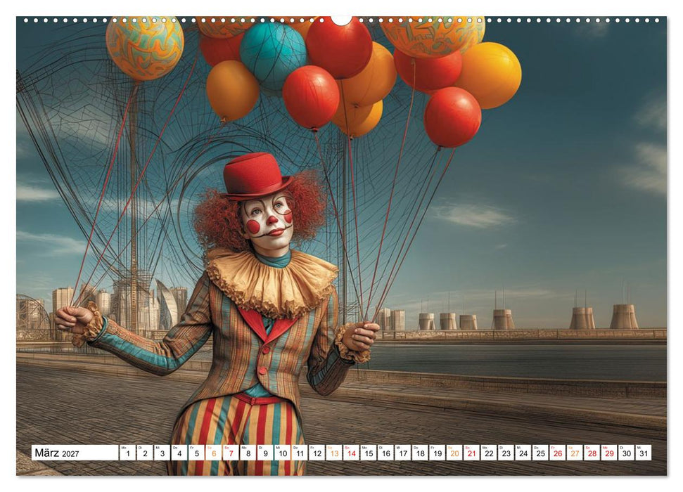 Zwischen Herzklopfen und Humor – Clowns ganz nah (CALVENDO Wandkalender 2027)