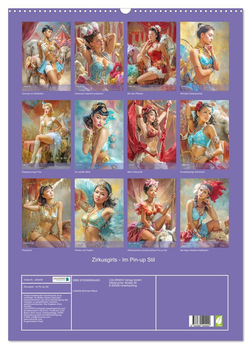 Zirkusgirls - Im Pin-up Stil (CALVENDO Wandkalender 2027)