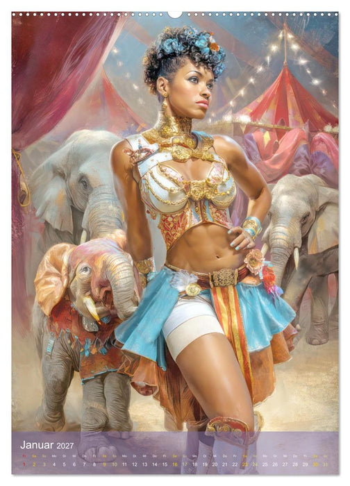 Zirkusgirls - Im Pin-up Stil (CALVENDO Wandkalender 2027)
