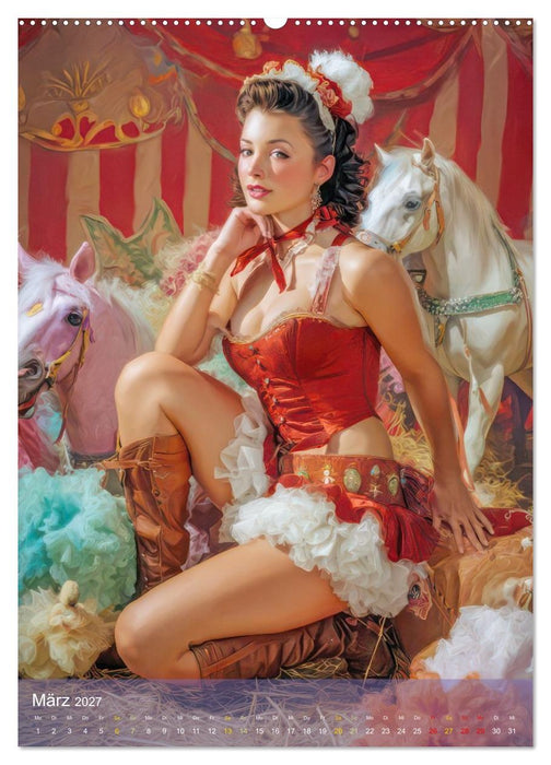 Zirkusgirls - Im Pin-up Stil (CALVENDO Wandkalender 2027)