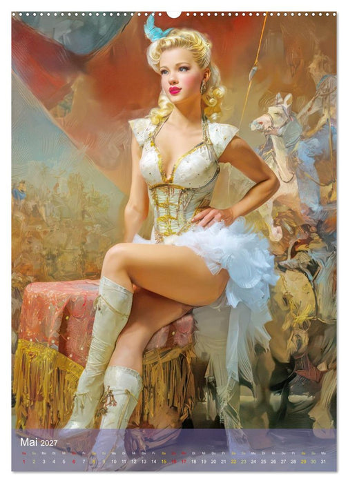 Zirkusgirls - Im Pin-up Stil (CALVENDO Wandkalender 2027)
