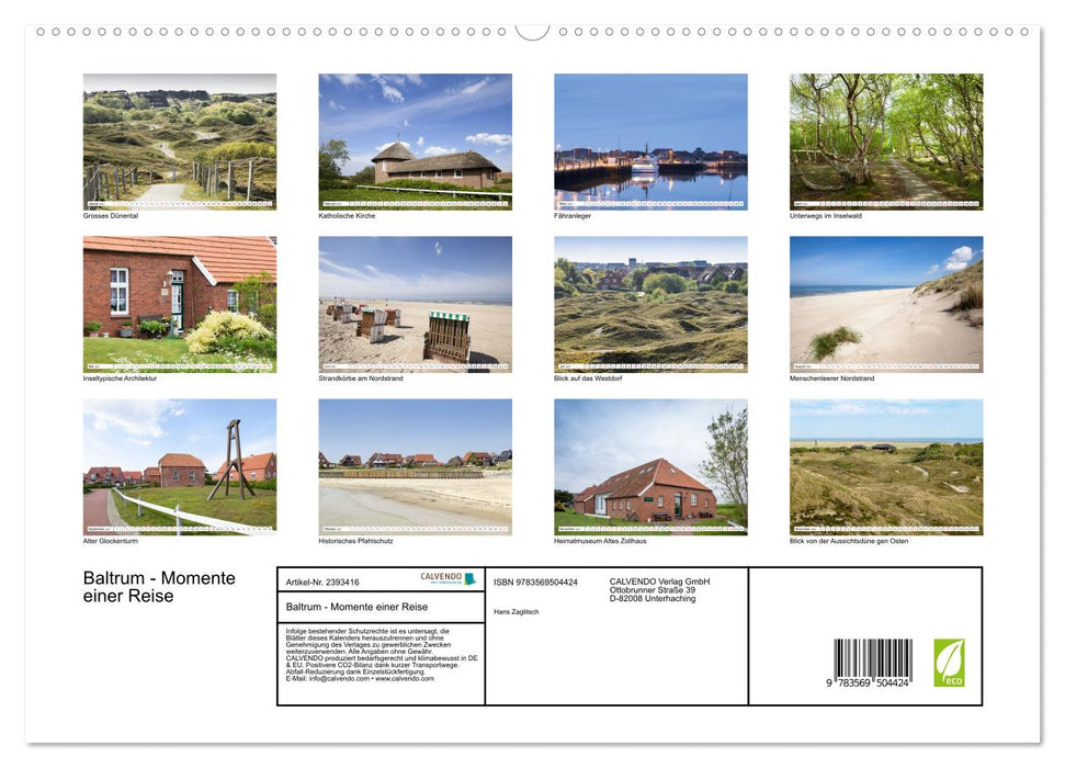 Baltrum - Momente einer Reise (CALVENDO Premium Wandkalender 2027)