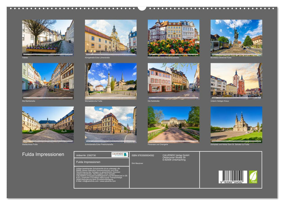 Fulda Impressionen (CALVENDO Wandkalender 2027)