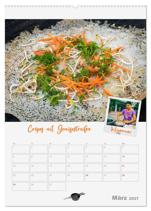 ASIA STREET FOOD - Der Küchenplaner (CALVENDO Wandkalender 2027)