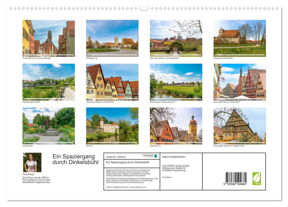 Ein Spaziergang durch Dinkelsbühl (CALVENDO Wandkalender 2027)