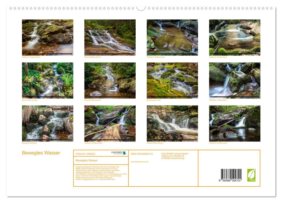 Bewegtes Wasser (CALVENDO Wandkalender 2027)