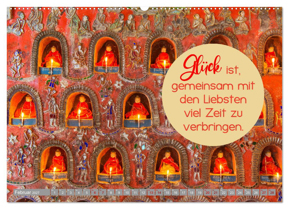 ACHTSAMKEIT - Wege des Glücks (CALVENDO Wandkalender 2027)