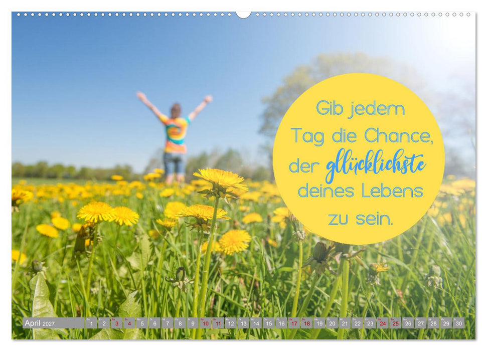 ACHTSAMKEIT - Wege des Glücks (CALVENDO Wandkalender 2027)