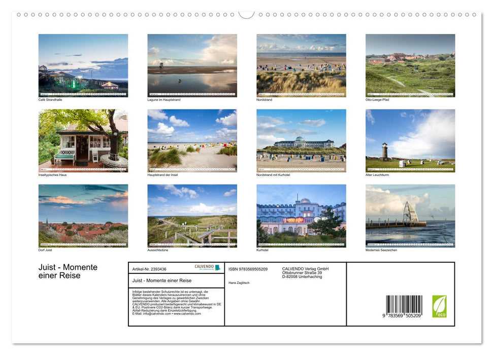 Juist - Momente einer Reise (CALVENDO Premium Wandkalender 2027)