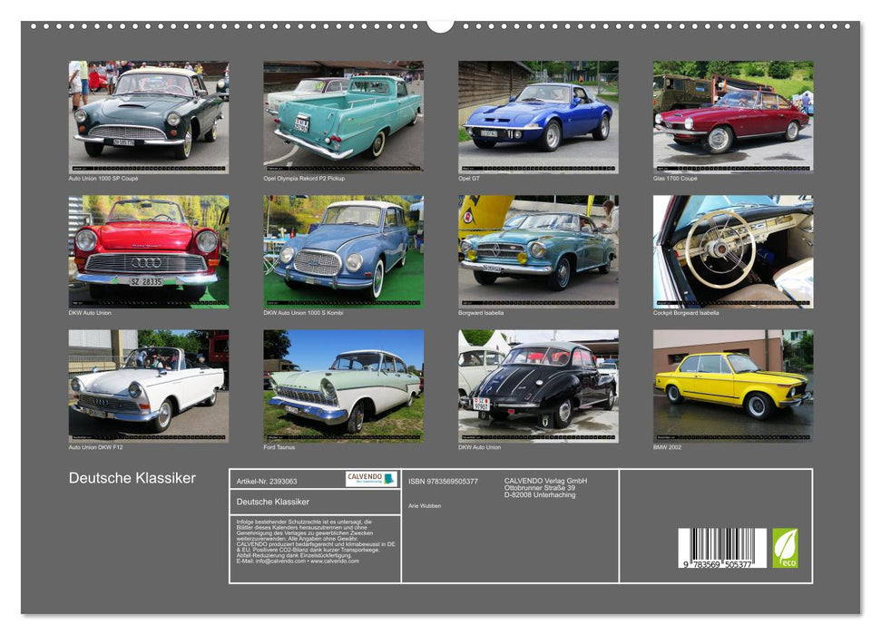 Deutsche Klassiker (CALVENDO Wandkalender 2027)
