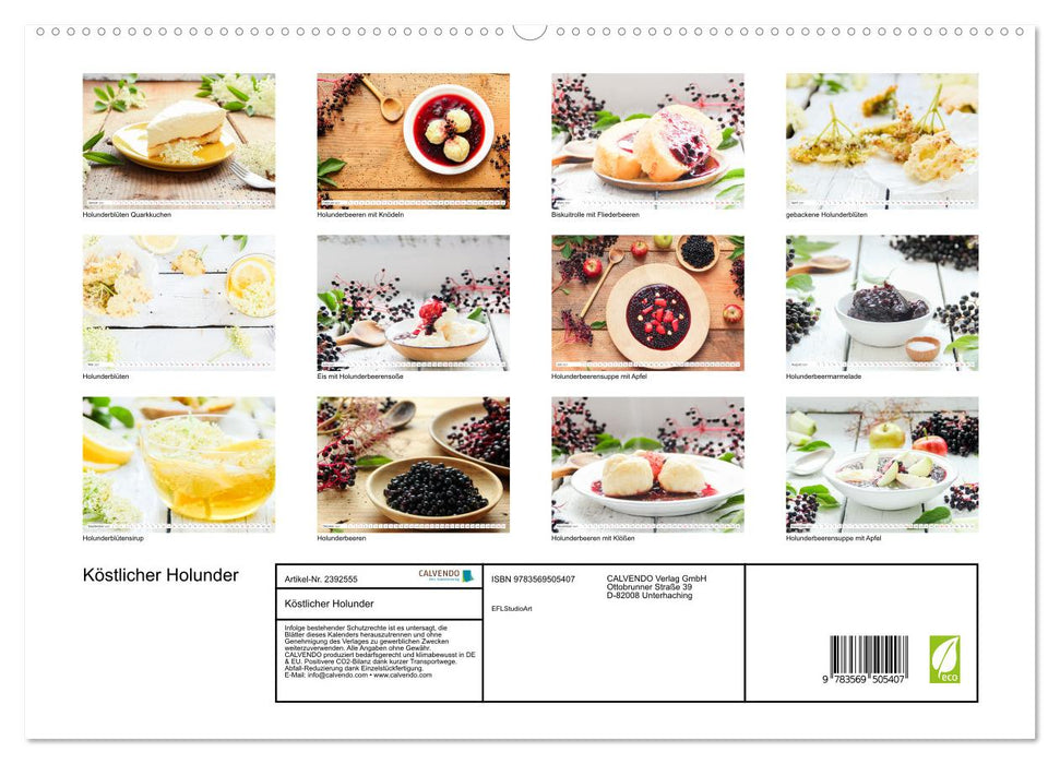 Köstlicher Holunder (CALVENDO Wandkalender 2027)