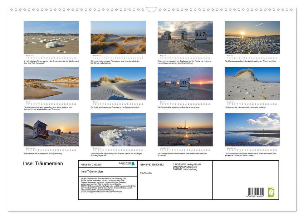 Insel Träumereien (CALVENDO Wandkalender 2027)